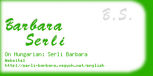 barbara serli business card